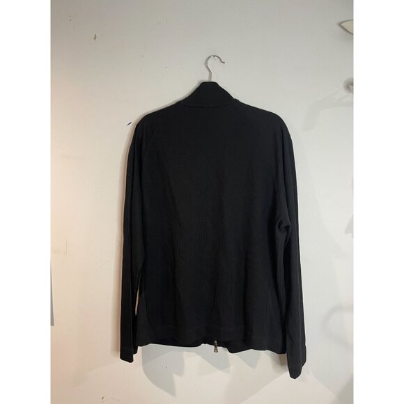 Hugo Boss Black Full-Zip Cotton Jacket With High Collar & Dual Zippers Size XL - Picture 2 of 14